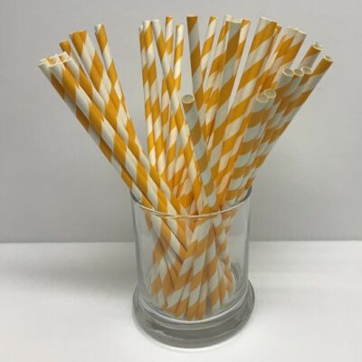 Orange and White Straws